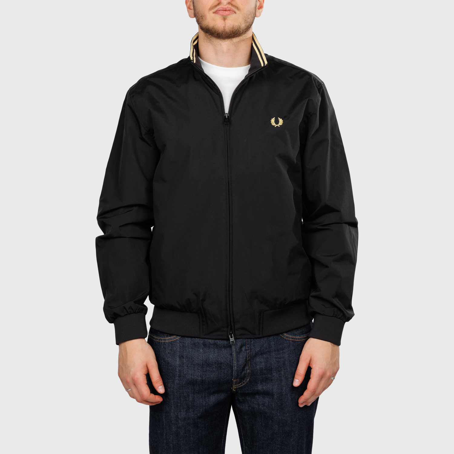 brunt フラッグ　first time Куртка Fred Perry Brentham Jacket J2660-350 (цвет: черный / black