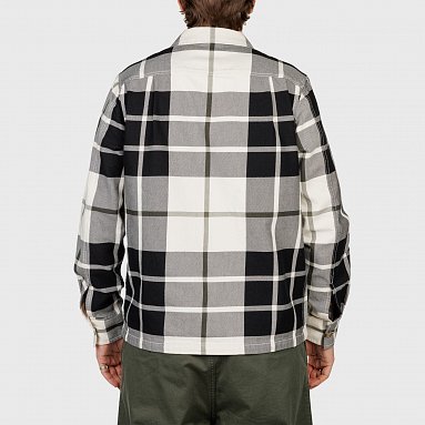 Рубашка Fred Perry Tartan Twill Overshirt, цвет серый, артикул M1724-560
