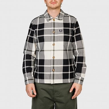 Рубашка Fred Perry Tartan Twill Overshirt серый, артикул M1724-560