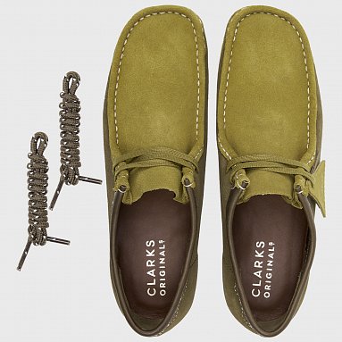 Ботинки Clarks Originals Wallabee, цвет зеленый, артикул 26163708