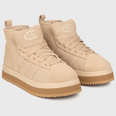 Кроссовки adidas Originals Campus 00s Winter Mid W, цвет бежевый, артикул JR3735