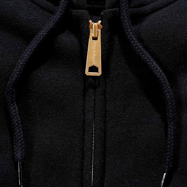 Толстовка Carhartt Loose Fit Midweight Full-Zip Hoodie, цвет черный, артикул K122-BLK