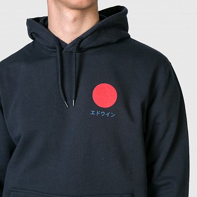 Толстовка Edwin Japanese Sun Hoodie Sweat, цвет синий, артикул I029285.NYB.67