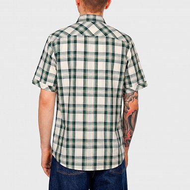 Рубашка Fred Perry Classic Tartan Short Sleeve Shirt, цвет бежевый, артикул M2434-560