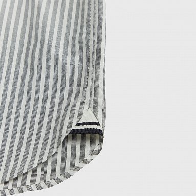Рубашка Fred Perry Striped Oxford Shirt, цвет серая, артикул M1661-608