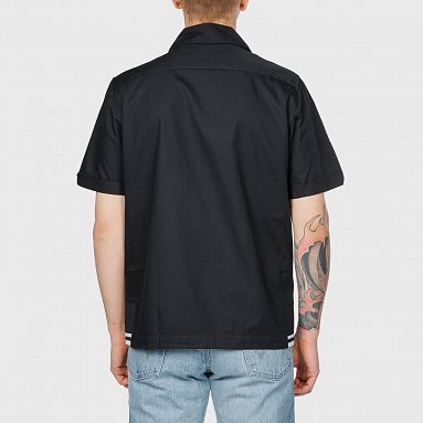 Рубашка Fred Perry Tipped Hem Revere Collar Shirt, цвет черный, артикул M5658-102