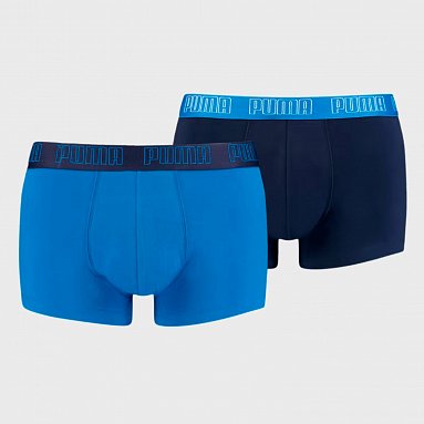 Комплект мужских трусов Puma Basic Trunk 2-Pack синий, артикул 935015-03