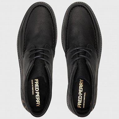 Ботинки Fred Perry Mid Kenney Waxed Suede, цвет черный, артикул B3436-102