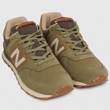 Кроссовки New Balance 574, цвет оливковый, артикул ML574SOJ/D