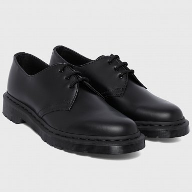 Ботинки Dr. Martens 1461 Mono Smooth, цвет чёрный, артикул 14345001