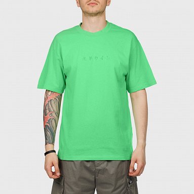 Футболка Edwin Katakana Embroidery Ts зеленый, артикул I026745.28Y.TT
