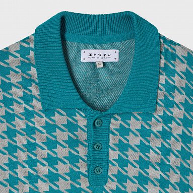 Поло Edwin Jax Polo Knit, цвет голубой, артикул I034979.2ZR.67