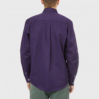 Рубашка Carhartt Wip L/S Madison Shirt, цвет фиолетовый, артикул I023339.1OG.XX