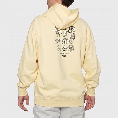 Толстовка Puma Downtown Graphic Hoodie Tr, цвет желтый, артикул 533676-41