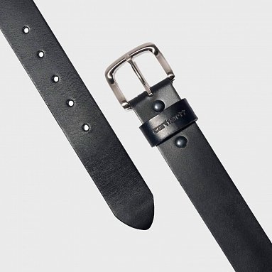 Ремень Carhartt Bridle Leather Classic Buckle Belt, цвет черный, артикул A0005509
