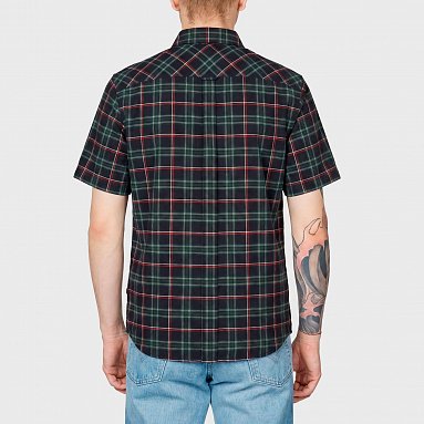 Рубашка Fred Perry Tartan Short Sleeve Shirt, цвет зеленый, артикул M1741-Z89