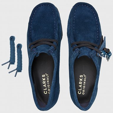 Ботинки Clarks Originals Wallabee Wmns, цвет синий, артикул 26173243