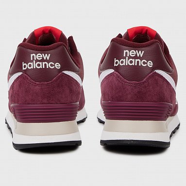 Кроссовки New Balance 574, цвет бордовый, артикул U574HMG/D