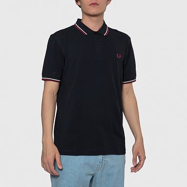 Поло Fred Perry Twin Tipped черный, артикул M3600-P34