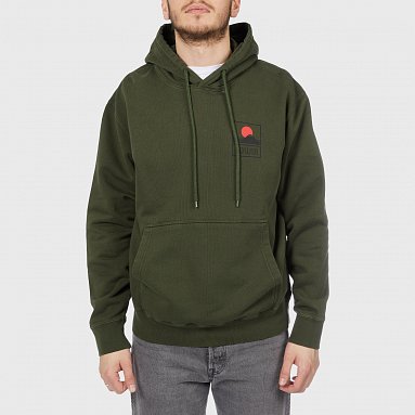 Толстовка Edwin Sunset On Mt Fuji Hoodie Sweat зеленый, артикул I029284.1WC.67