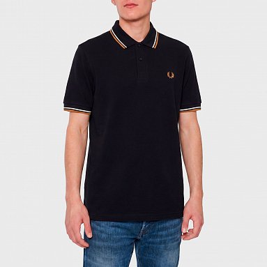 Поло Fred Perry Twin Tipped черный, артикул M3600-P69