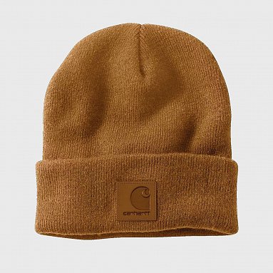 Шапка Carhartt Tonal Patch Beanie коричневый, артикул 101070-BRN