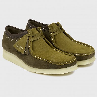 Ботинки Clarks Originals Wallabee, цвет зеленый, артикул 26163708