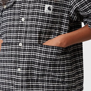 Рубашка Carhartt Wip W S/S Michigan Shirt, цвет черный, артикул I036261.3JO.XX