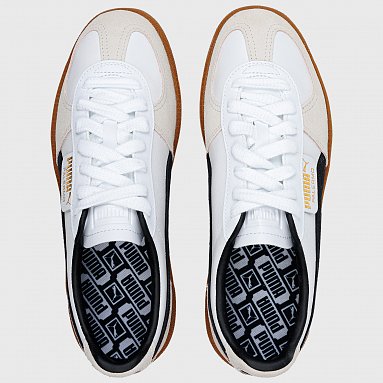 Кроссовки Puma Palermo Leather, цвет белый, артикул 396464-01
