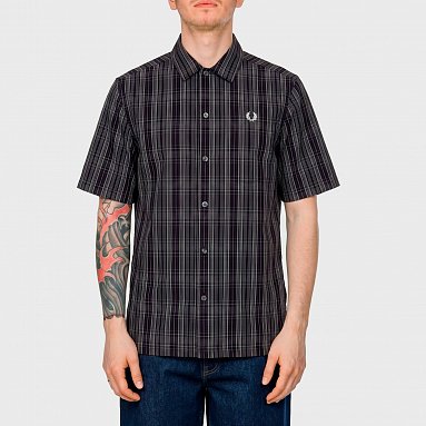 Рубашка Fred Perry Seersucker Check Shirt синий, артикул M2470-608