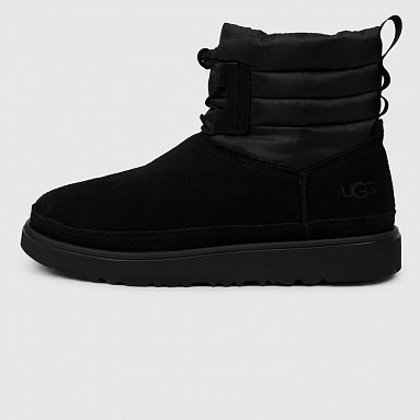 Ботинки Ugg Classic Mini Lace-up Weather, цвет черный, артикул 1120849_BLK