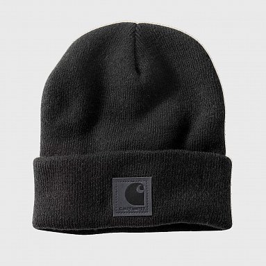 Шапка Carhartt Tonal Patch Beanie черный, артикул 101070-001