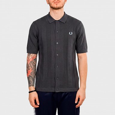 Рубашка Fred Perry Tonal Vertical Stripe Shirt серый, артикул K2324-297