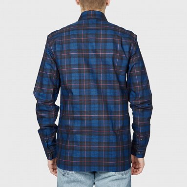 Рубашка Fred Perry Tonal Tartan Shirt, цвет синий, артикул M5663-608
