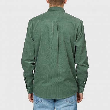 Рубашка Carhartt Wip L/S Madison Fine Cord Shirt, цвет зеленый, артикул I030580.25H.XX