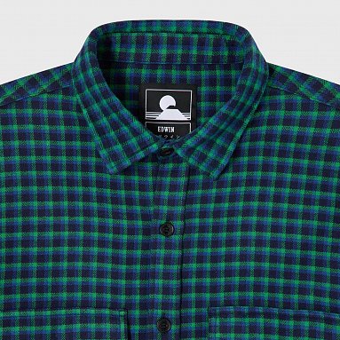 Рубашка Edwin Big Shirt Ls, цвет синий, артикул I032579.1WM.67