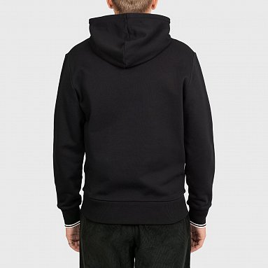 Толстовка Fred Perry Tipped Hooded Sweatshirt, цвет черный, артикул M2643-102