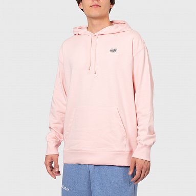 Толстовка New Balance Essentials uni-ssentials Po Hoodie розовый, артикул UT21500/PIE