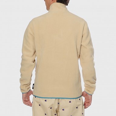 Толстовка Champion Reverse Weave Polartec Half Zip Sweat, цвет бежевый, артикул 215107-MS057