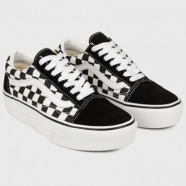 Кеды Vans Old Skool Platform, цвет черный, артикул VN0A3B3UHRK1