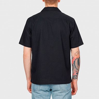 Рубашка Fred Perry Compress Mesh Revere Shirt, цвет черный, артикул M1745-102