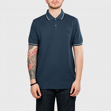 Поло Fred Perry Twin Tipped синий, артикул M3600-Y21