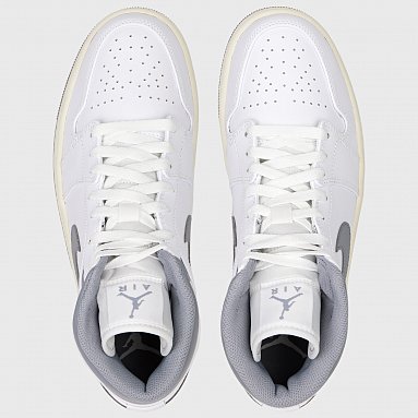 Кроссовки Air Jordan 1 Mid , цвет белый, артикул 554724-135