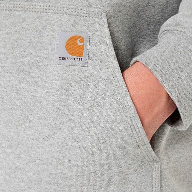 Толстовка Carhartt Loose Fit Midweight Full-Zip Hoodie, цвет серый, артикул K122-HGY