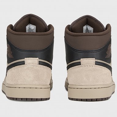 Кроссовки Air Jordan 1 Mid , цвет коричневый, артикул HV6422-200