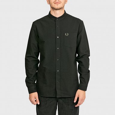 Рубашка Fred Perry Grandad Collar Oxford Shirt зеленый, артикул M8503-Q20