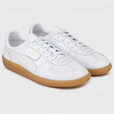 Кроссовки Puma Palermo Leather S&P, цвет белый, артикул 398383-01