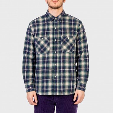 Рубашка Edwin Work Shirt LS синий, артикул I035870.1WM.67