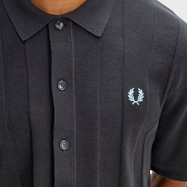 Рубашка Fred Perry Tonal Vertical Stripe Shirt, цвет серый, артикул K2324-297