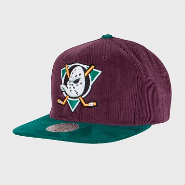 Бейсболка Mitchell & Ness Anaheim Ducks Sueduroy Snapback фиолетовый, артикул HS10398-ADUPURP